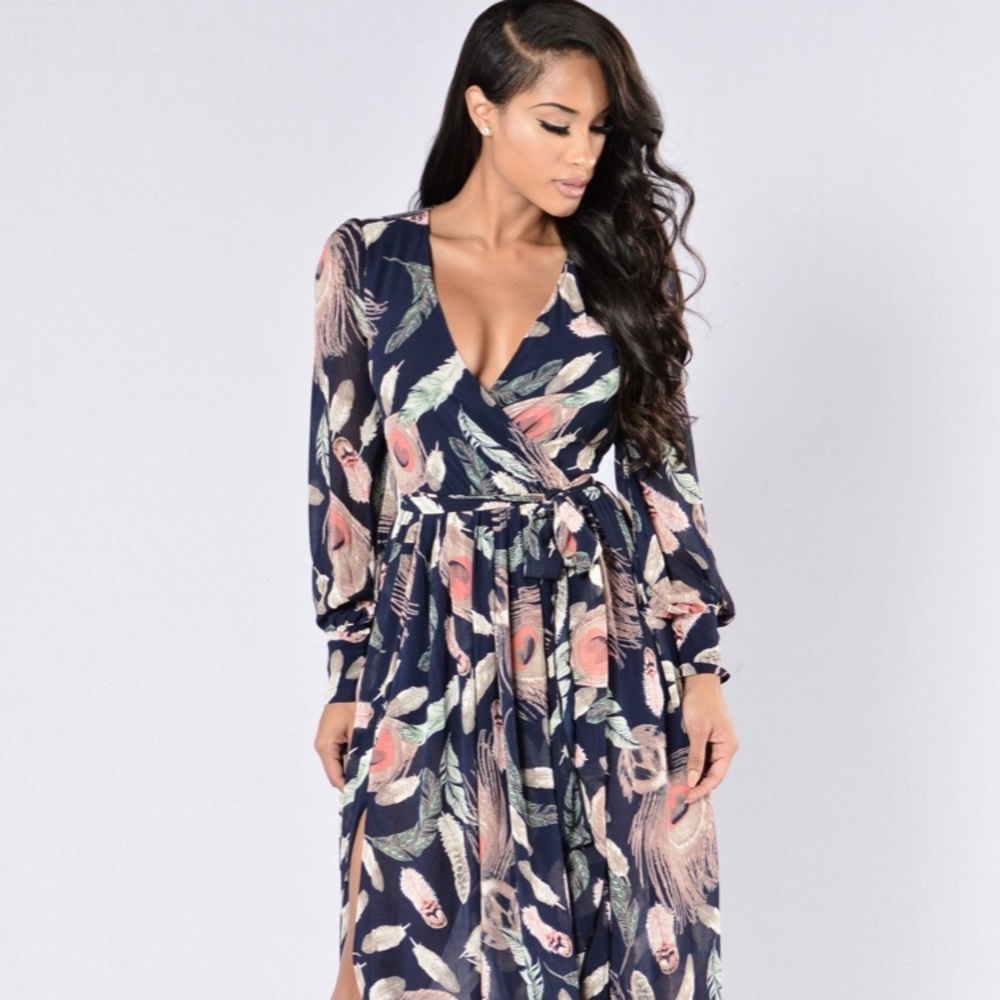 Fashion Nova Floral Maxi Dress